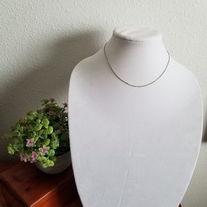 Silver box chain necklace - 16.5 inches